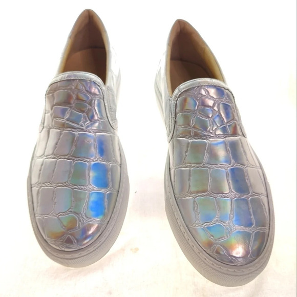 Cool Holographic Croc Embossed Slip On Shoes EUC ๐ - Picture 10 of 16